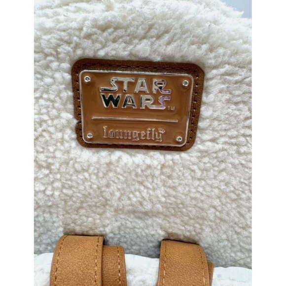Disney Parks Loungefly Star Wars Baby Yoda Grogu Sherpa Fuzzy Backpack Rare - Picture 3 of 8